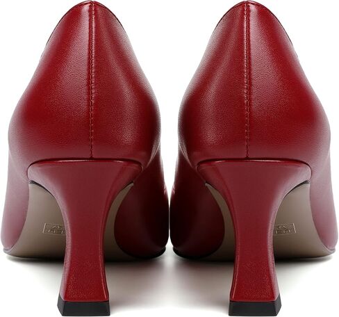 NUMALEO Womens Pointed Toe Sexy Slip On Solid Party Spool Mid Heel Pumps Shoes 2.5 Inch in Kuwait