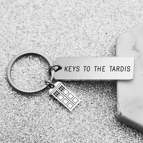 JINGMRUO Doctor Who مفاتيح المجوهرات لسوار Tardis أو سلسلة المفاتيح مع صندوق الشرطة هدية ساحرة له هدية أفضل صديق لها in Kuwait