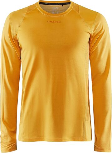 Craft Sportswear Men's ADV Essence LS Tee, Moisture Wicking Workout Long Sleeve T-Shirt with Zip Pocket in Saudi Arabia