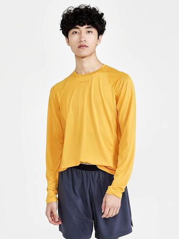 Craft Sportswear Men's ADV Essence LS Tee, Moisture Wicking Workout Long Sleeve T-Shirt with Zip Pocket in Saudi Arabia