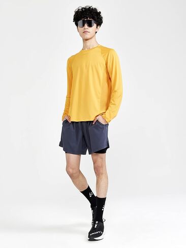 Craft Sportswear Men's ADV Essence LS Tee, Moisture Wicking Workout Long Sleeve T-Shirt with Zip Pocket in Saudi Arabia