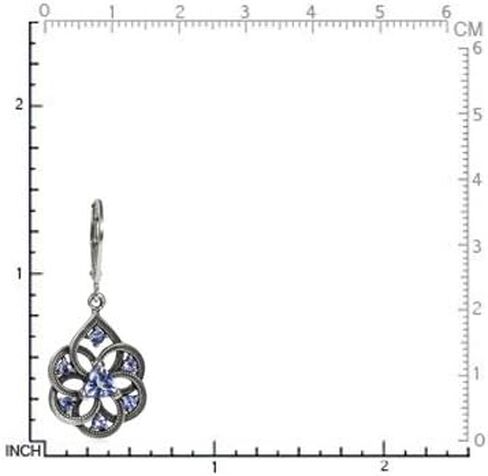 Silvershake Birthstone Gemstone Vintage Style Antique Finishing or 18K Yellow Gold Plated 925 Sterling Silver Scroll/Filigree Weave Drop Dangle Leverback Earrings Jewelry for Women in Kuwait