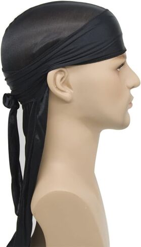 TEAMAET 6 Pieces Silky Durags for Women,Men Satin Durag 6 Colors Doorag Headscarf,beanies, woman durags in Saudi Arabia