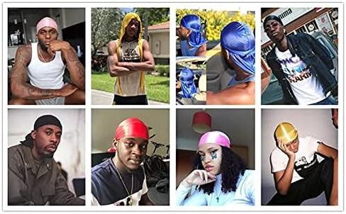 TEAMAET 6 Pieces Silky Durags for Women,Men Satin Durag 6 Colors Doorag Headscarf,beanies, woman durags in Saudi Arabia