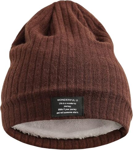 قبعة شتوية للرجال من Onvavient قبعة شتوية دافئة للرجال والنساء والأولاد قبعة محبوكة مع بطانة ناعمة in Kuwait