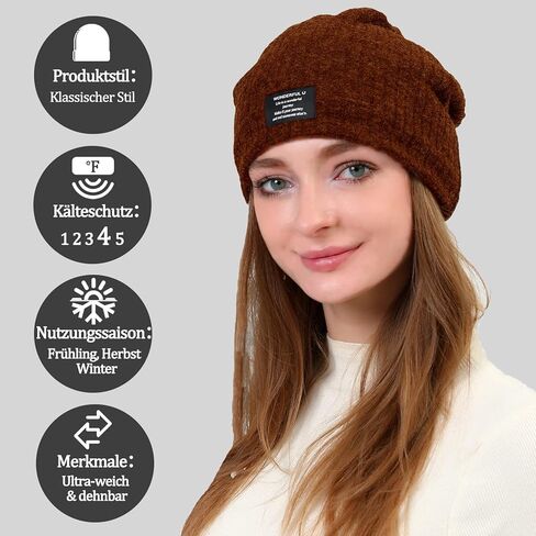 قبعة شتوية للرجال من Onvavient قبعة شتوية دافئة للرجال والنساء والأولاد قبعة محبوكة مع بطانة ناعمة in Kuwait