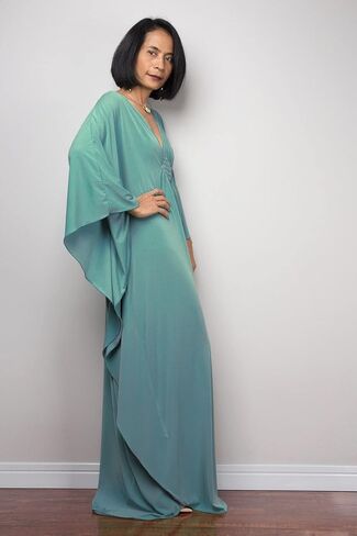 Youuxooa نساء بلون سادة قفطان يغطي مقاس كبير فساتين قفطان فستان نوم طويل للشاطئ فستان كاجوال in Kuwait