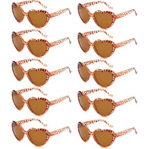 YQVIE 10/20 Pack Neon Color Heart Shaped Sunglasses for Women Heart Sunglasses in Bulk for Bachelorette Party Favors