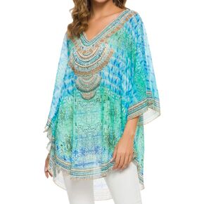 ملابس سباحة للسيدات من WEIYAN ذات طباعة كلاسيكية، أغطية للاستحمام، بلوزات تونيك in Kuwait