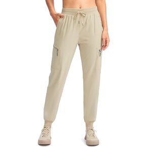 YYV Women's Hiking Pants Lightweight Quick Dry Cargo Joggers Waterproof for Women Travel Walk with Zipper Pockets