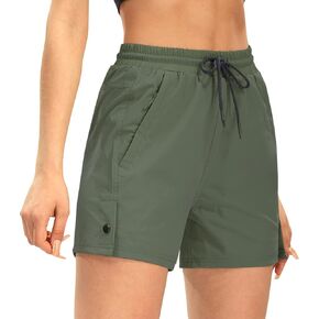 AFITNE Women's 4" Hiking Shorts Quick Dry Lightweight Outdoor Shorts Travel Athletic Golf Shorts with Pockets Water Resistant