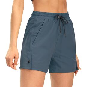 AFITNE Women's 4" Hiking Shorts Quick Dry Lightweight Outdoor Shorts Travel Athletic Golf Shorts with Pockets Water Resistant