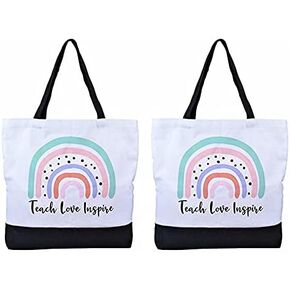 ECOHIP 2 Pack Totes Bag Teacher Appreciation Gifts for Women Christmas