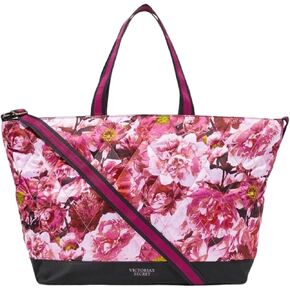 Victoria's Secret Floral Tote Rose Flowers Quilted Weekender Bag in Saudi Arabia