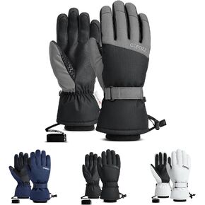COPOZZ Ski Gloves Men Women, 3M Thinsulate Insulated Thermal Snow Gloves Windproof Winter Gloves Breathable Snowboard Gloves
