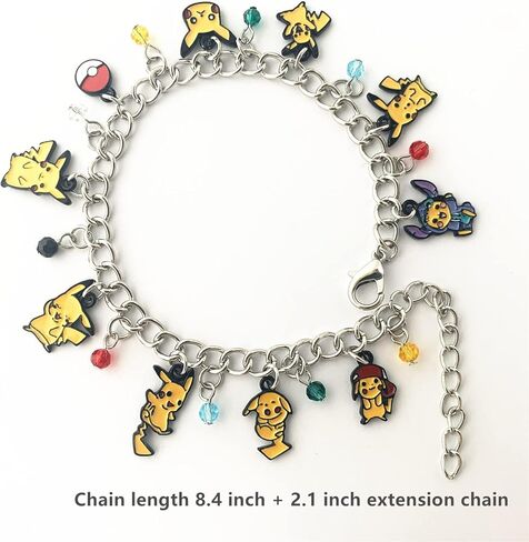 RHXWFDG Anime Cartoon Bracelet Charm, Environmental Zinc Alloy Hand Chain Bracelets, Anime Gifts Charm Chain for Boys, Girls and Women in Kuwait