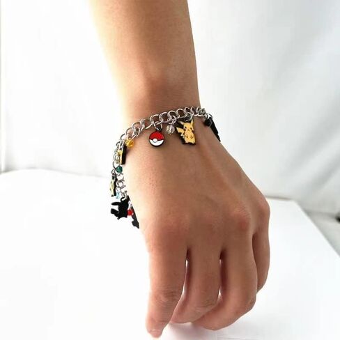 RHXWFDG Anime Cartoon Bracelet Charm, Environmental Zinc Alloy Hand Chain Bracelets, Anime Gifts Charm Chain for Boys, Girls and Women in Kuwait