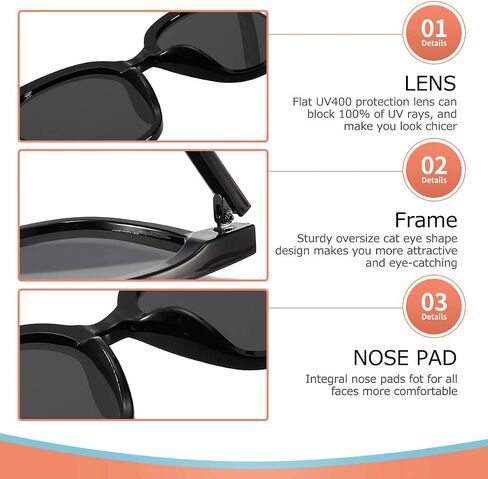 Dollger Oversized Polarized Square Sunglasses for Women Men Vintage Glasses with Flat Lens Fashion Cat Shades in Saudi Arabia