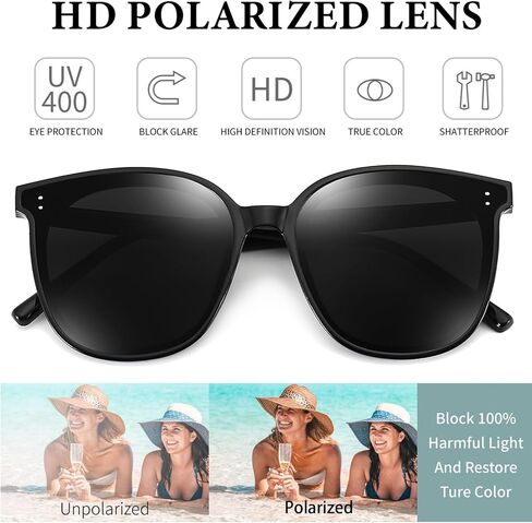 Dollger Oversized Polarized Square Sunglasses for Women Men Vintage Glasses with Flat Lens Fashion Cat Shades in Saudi Arabia