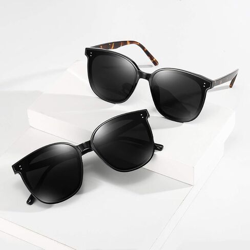 Dollger Oversized Polarized Square Sunglasses for Women Men Vintage Glasses with Flat Lens Fashion Cat Shades in Saudi Arabia