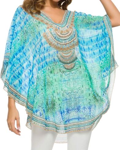 ملابس سباحة للسيدات من WEIYAN ذات طباعة كلاسيكية، أغطية للاستحمام، بلوزات تونيك in Kuwait