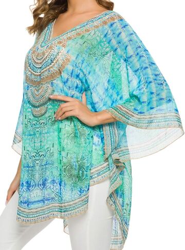 ملابس سباحة للسيدات من WEIYAN ذات طباعة كلاسيكية، أغطية للاستحمام، بلوزات تونيك in Kuwait