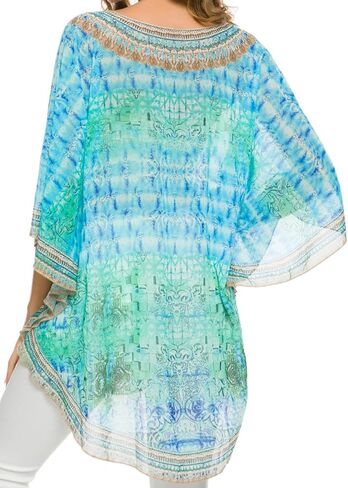 ملابس سباحة للسيدات من WEIYAN ذات طباعة كلاسيكية، أغطية للاستحمام، بلوزات تونيك in Kuwait