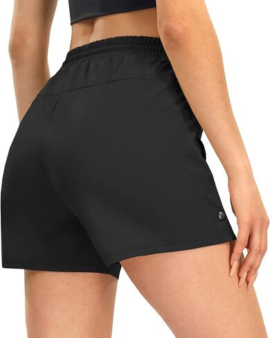 شورت AFITNE للسيدات مقاس 4 بوصات للمشي لمسافات طويلة سريع الجفاف وخفيف الوزن في الهواء الطلق شورت جولف رياضي للسفر مع جيوب مقاوم للماء in Kuwait