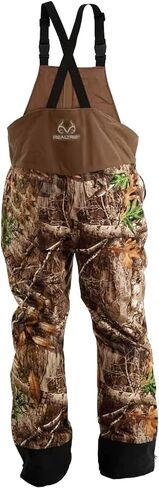 Realtree Men's Edge/Timber Camo Hunting Insulated Waterproof Windproof Breathable Midweight Super Warm Bibs Coveralls in Saudi Arabia