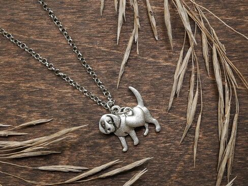 Goldendoodle Labradoodle Charm Necklace, Golden Lover Gift, Silver Metal Dog Pendant on a Chain, Ladies I Love Poodle Mix in Saudi Arabia