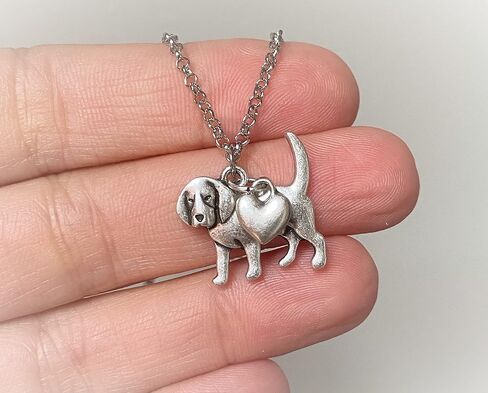 Goldendoodle Labradoodle Charm Necklace, Golden Lover Gift, Silver Metal Dog Pendant on a Chain, Ladies I Love Poodle Mix in Saudi Arabia