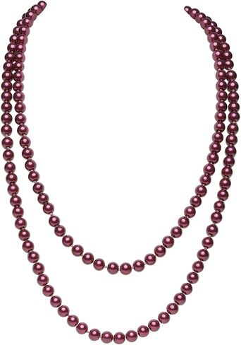 مجموعة إكسسوارات أزياء BABEYOND 1920s من BABEYOND إكسسوارات أزياء غاتسبي 20s عصابة رأس من اللؤلؤ وقلادة من اللؤلؤ حامل قفازات in Kuwait