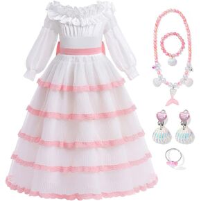 Zalongye ذا ليتل ميرميد 2023 فستان أزرق للفتيات لحفلات الهالوين حورية البحر الصغيرة الأميرة زي فستان الأرض in Kuwait