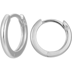 18K Gold Plated Sterling Silver Small Hoop Earrings Ring Cuff Ear Huggies | Simple Mini Hoops | Minimalist Second Hole Hoops Cartilage Hoop