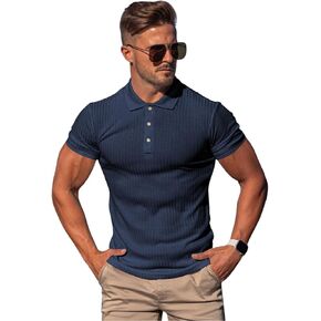 KESIHAN Men's Polo Shirts Shorts Sleeve Casual Slim Fit Workout Shirts in Kuwait
