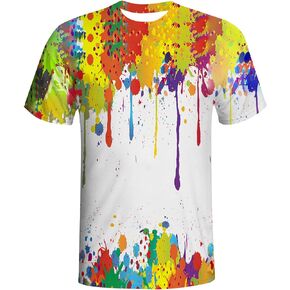 QiErDesign T-Shirts for Men Boys 3D Printed T-Shirts Short Sleeve Graphic Tees Shirt