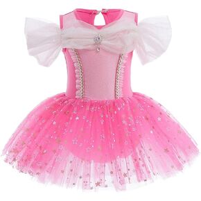 HIHCBF Princess Girls Leotards Ballet Dance Skirted Tutus Short Sleeve Dancewear Halloween Christmas Party Fancy Dress in Kuwait