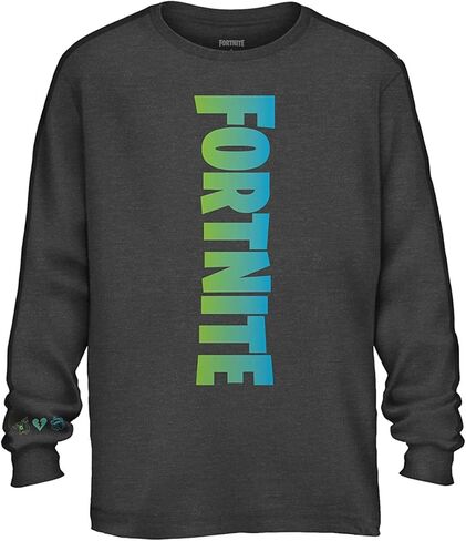 FORTNITE Gradient Logo Big Boys Long Sleeve Shirt Video Game Licensed in Saudi Arabia