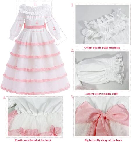 Zalongye ذا ليتل ميرميد 2023 فستان أزرق للفتيات لحفلات الهالوين حورية البحر الصغيرة الأميرة زي فستان الأرض in Kuwait