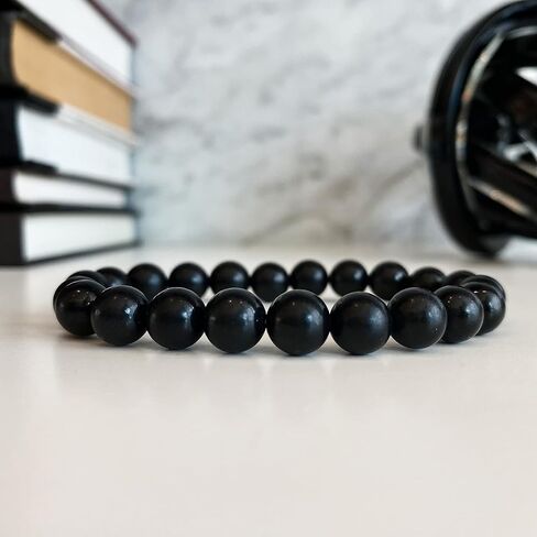 سوار مالاكيت مع شونجيت من اسانا، سوار كريستال للحماية من الاحجار الكريمة - سوار مالاكيت من الاحجار الكريمة الطبيعية، سوار شونجيت للرجال والنساء، كريستال، مالاكيت, كريستال, مالاكيت، شونجيت in Kuwait