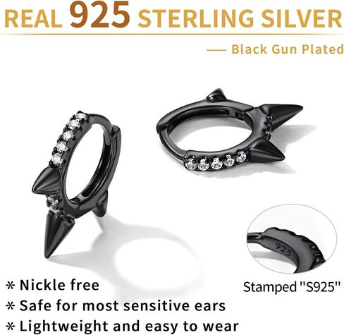 ChicSilver 925 فضة أقراط صغيرة للنساء هيبوالرجينيك خفيفة الوزن مكعب زركونيا أبيض أقراط Huggie in Kuwait