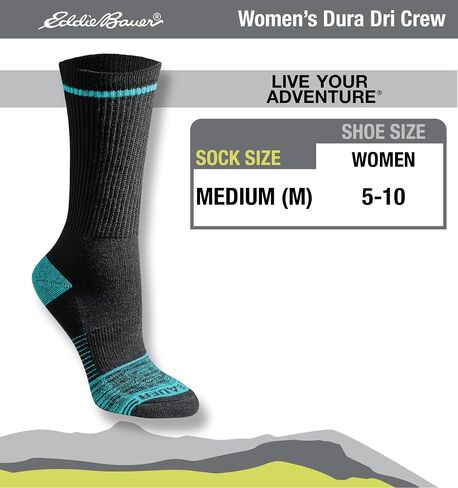 Eddie Bauer Women's Dura Dri Moisture Control Crew Socks Multipack in Saudi Arabia