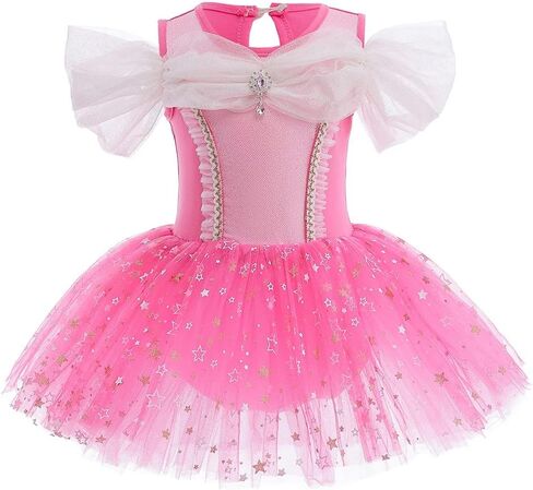 HIHCBF Princess Girls Leotards Ballet Dance Skirted Tutus Short Sleeve Dancewear Halloween Christmas Party Fancy Dress in Kuwait