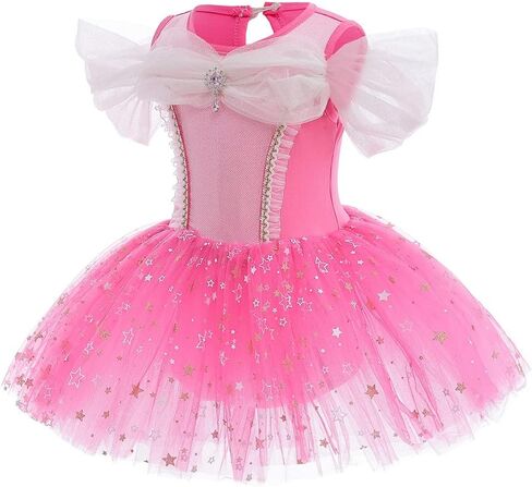 HIHCBF Princess Girls Leotards Ballet Dance Skirted Tutus Short Sleeve Dancewear Halloween Christmas Party Fancy Dress in Kuwait
