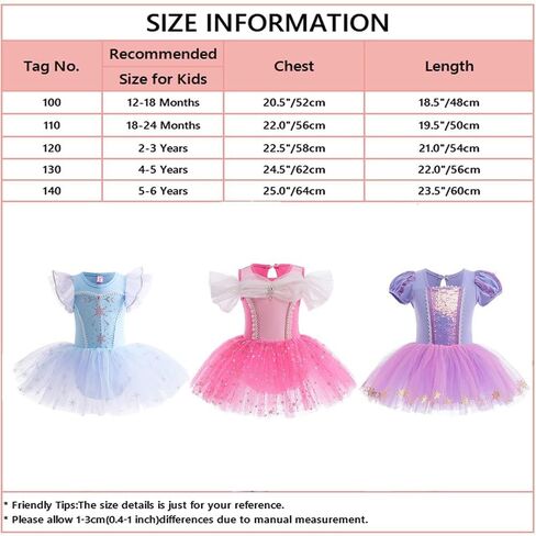 HIHCBF Princess Girls Leotards Ballet Dance Skirted Tutus Short Sleeve Dancewear Halloween Christmas Party Fancy Dress in Kuwait