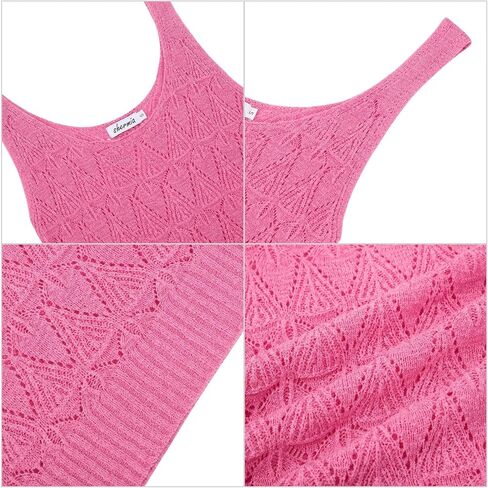 Womens Sleeveless Tank Tops Summer Knit Sweater Vest Casual Cami Shirts Tops in Saudi Arabia