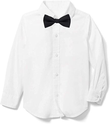 LOLANTA Boys Dress Shirts Button Down Long Sleeve Formal Shirts and Tie Sets Kids Oxford Blouse Collared Uniforms 3-12 Years in Kuwait