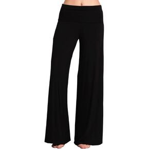 HEYHUN Womens Casual Tie Dye Solid Wide Leg Bottom Boho Hippie Lounge Palazzo Pants S-3XL