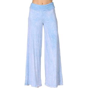 HEYHUN Womens Casual Tie Dye Solid Wide Leg Bottom Boho Hippie Lounge Palazzo Pants S-3XL in Kuwait