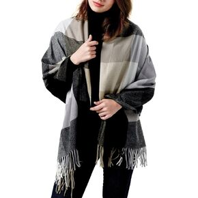 meanbeauty Women's Scarf Wraps Pashminas Pashmina Shawls Warm Winter Long Large Plaid Soft Thick Blanket Scarves